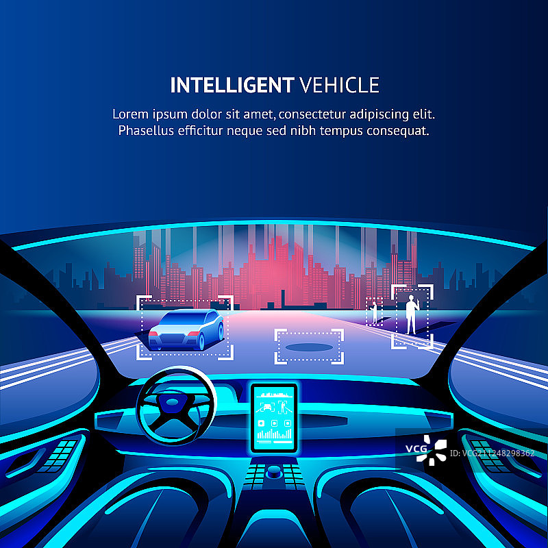 智能汽车驾驶舱图片素材