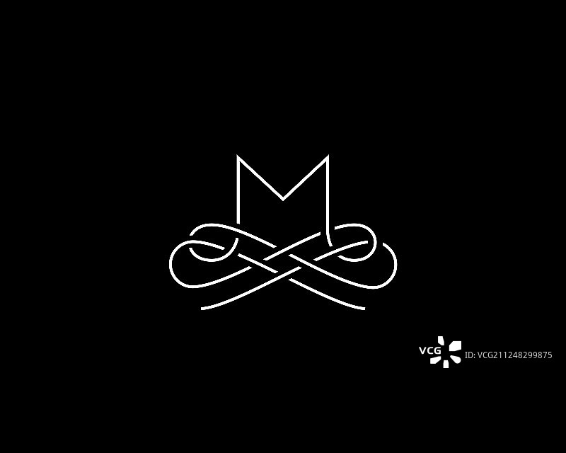 线性字母组合标志设计图片素材