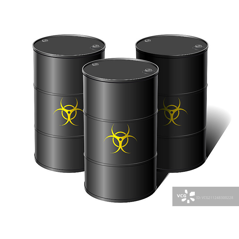 带有生物危害标志的桶图片素材