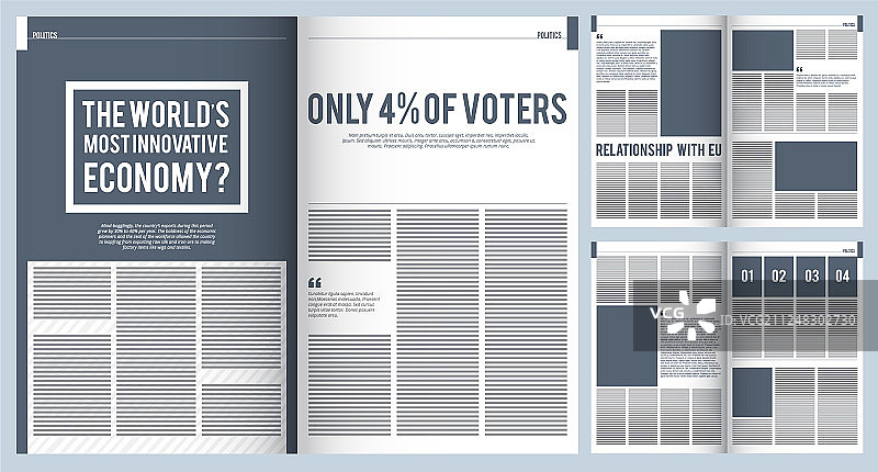 现代杂志布局模型模板图片素材