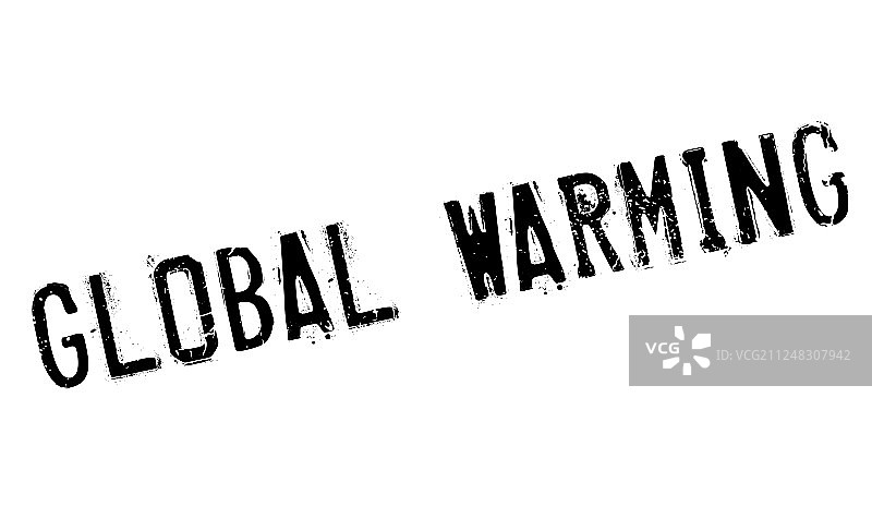 全球变暖橡胶印章图片素材