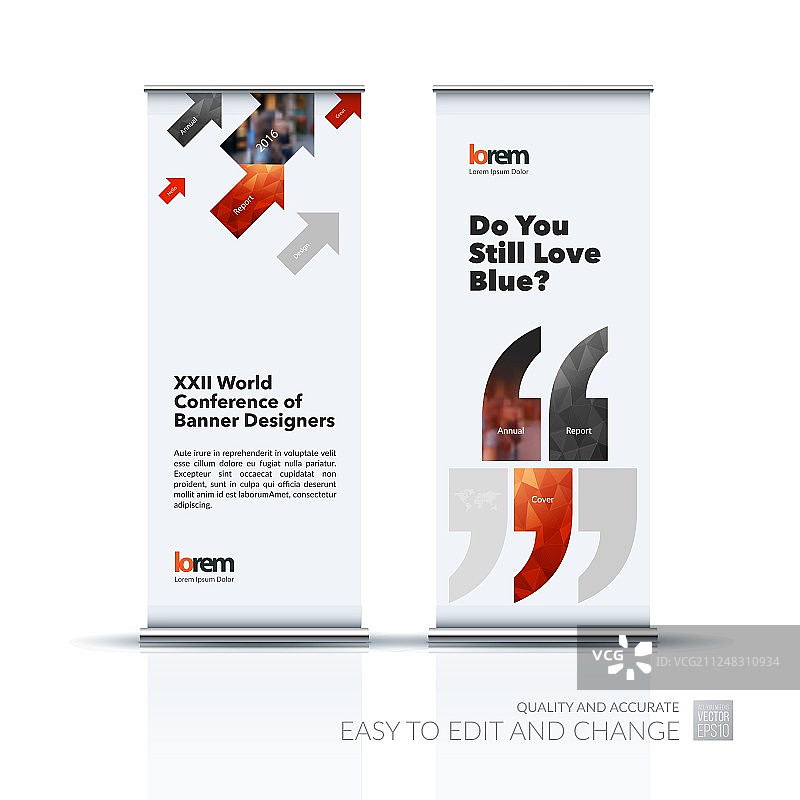 现代易拉宝抽象商务套装图片素材