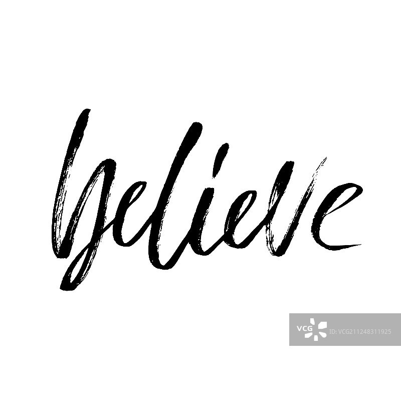 手绘字体：相信图片素材