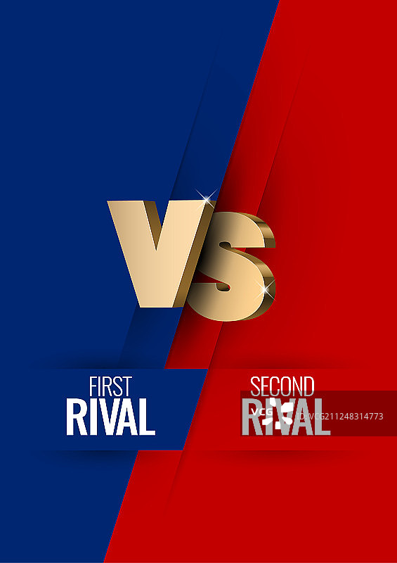 金色3D对决标志图片素材