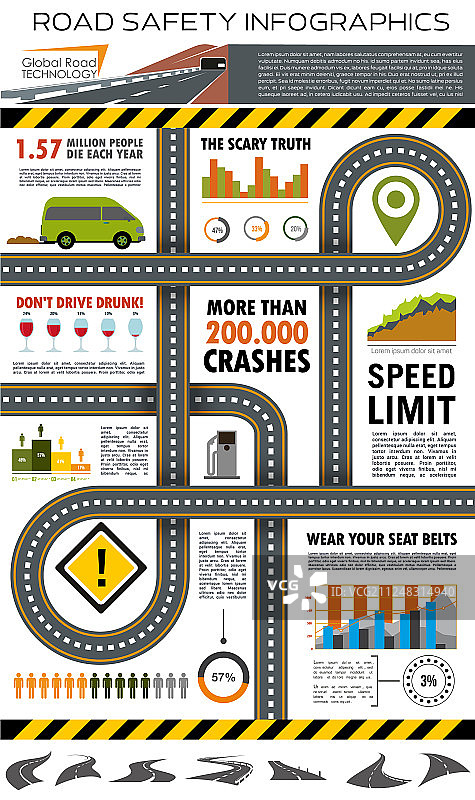 道路交通安全信息图设计图片素材