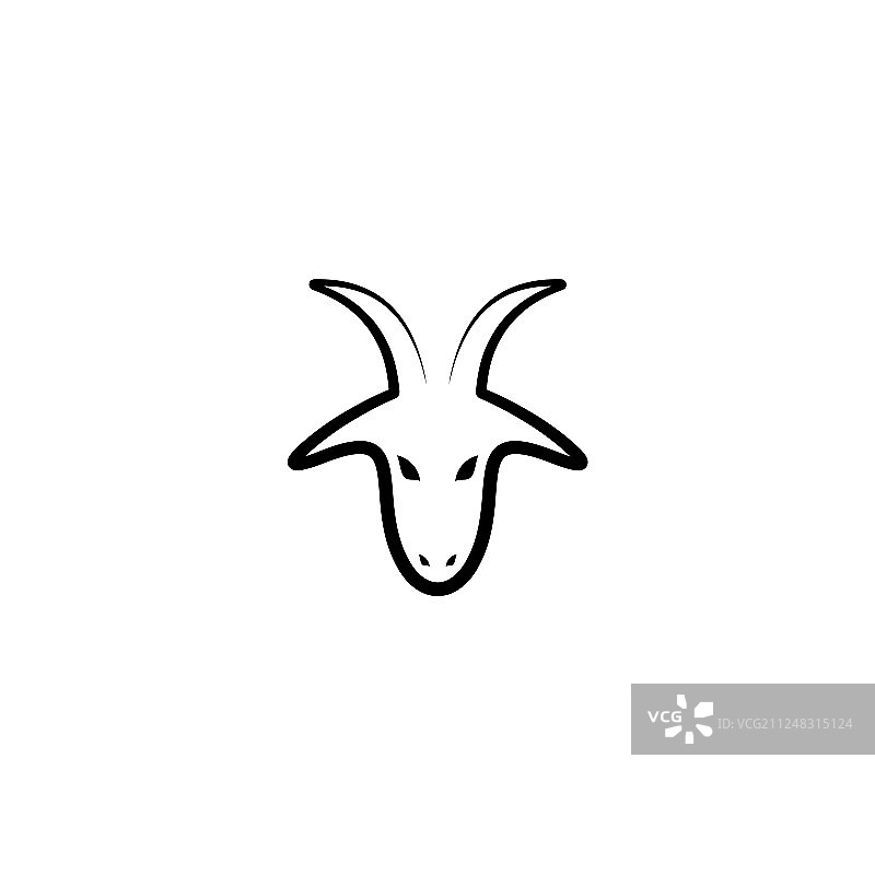 山羊标志图标符号设计图片素材