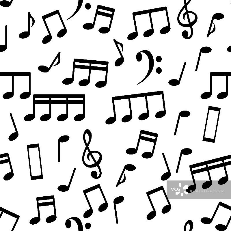 音符无缝背景图案图片素材
