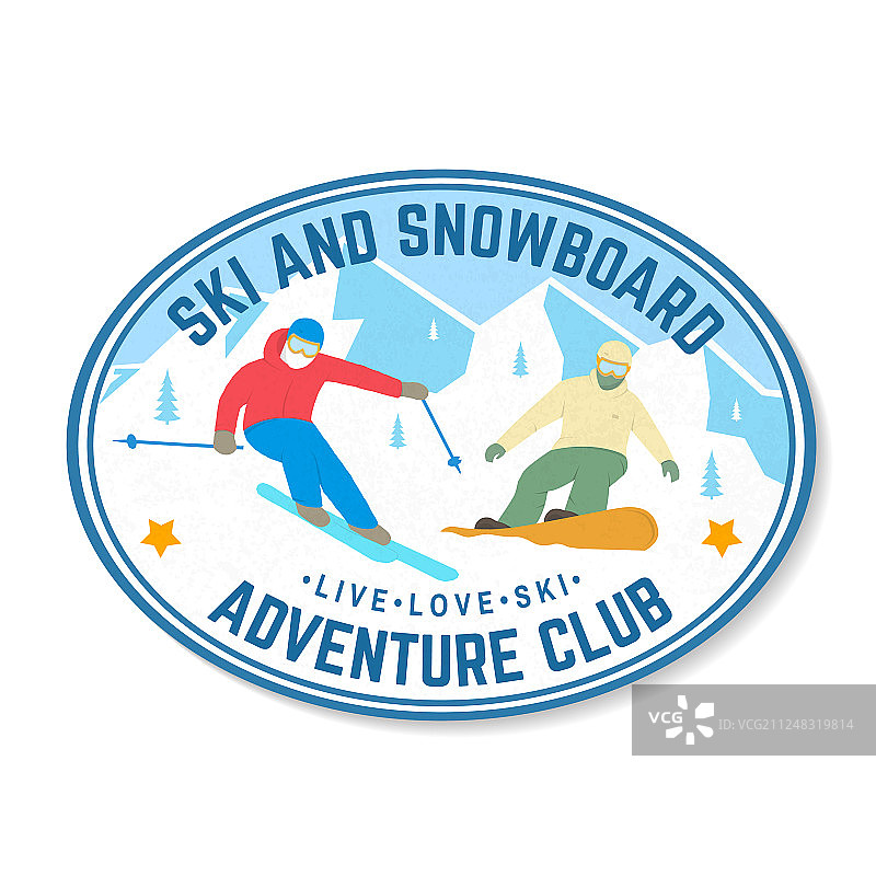滑雪和滑雪板俱乐部图片素材
