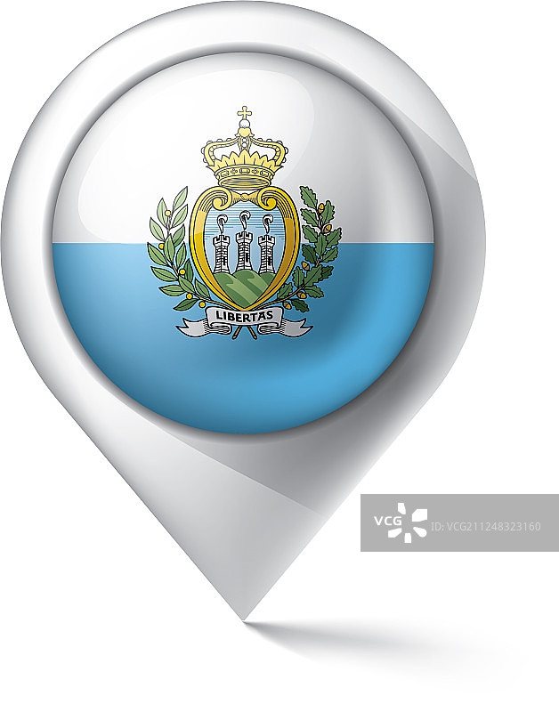 圣马力诺国旗上有白色图片素材