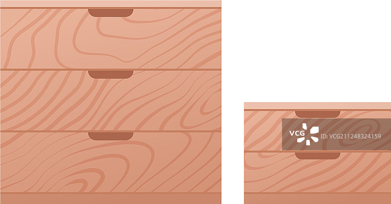 扁平风格的抽屉柜和梳妆台图片素材