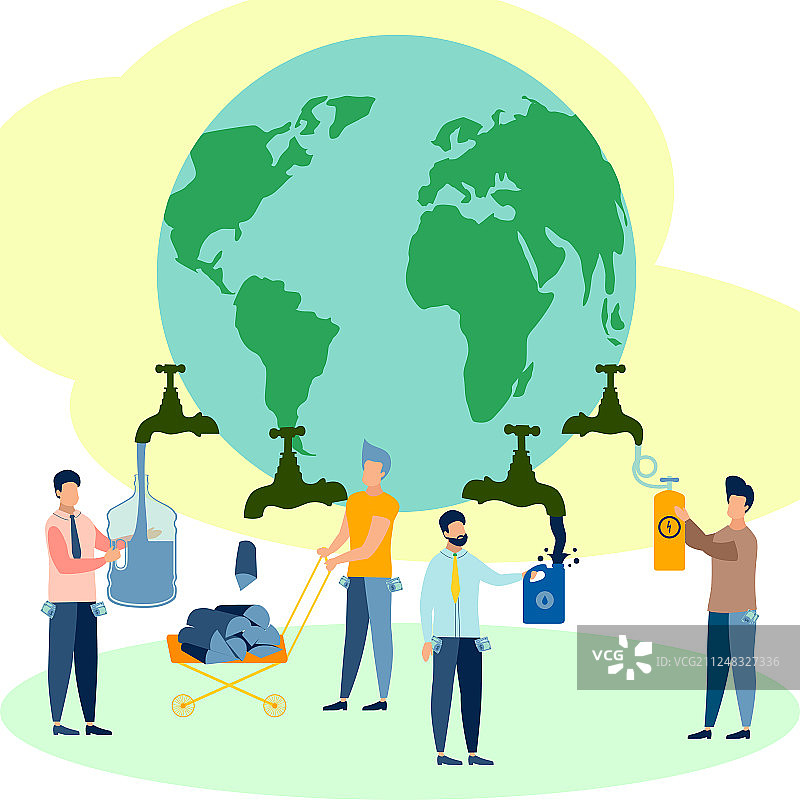 人们清理生态环境图片素材