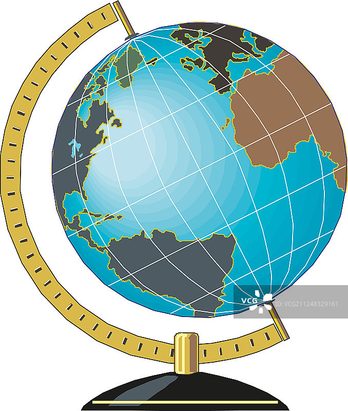 白色背景上的地球仪图片素材