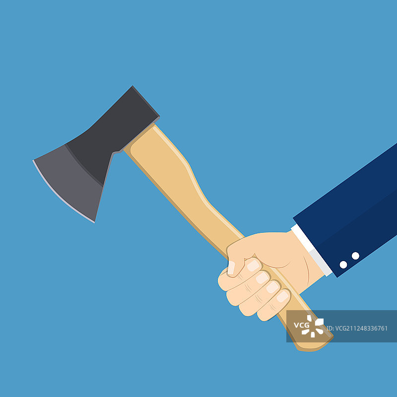 伐木工人手持斧头图片素材