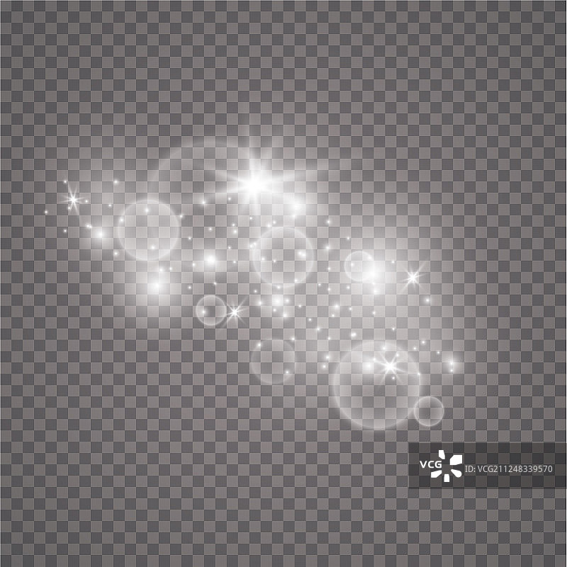 透明背景上的魔幻灯光概念图片素材