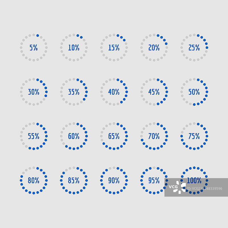 加载饼状图圆形百分比图图片素材