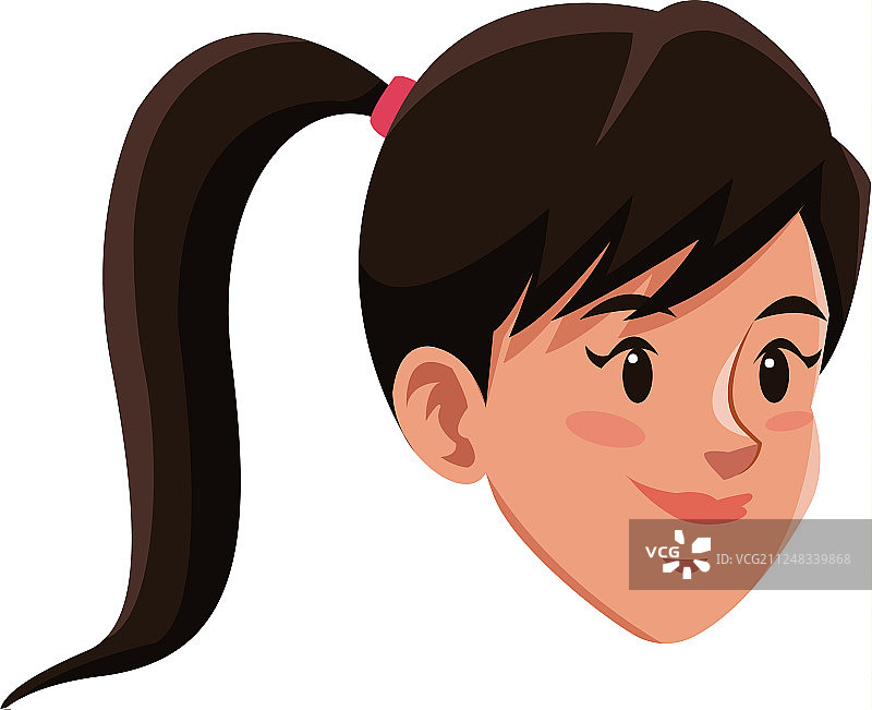 女人卡通图标图片素材