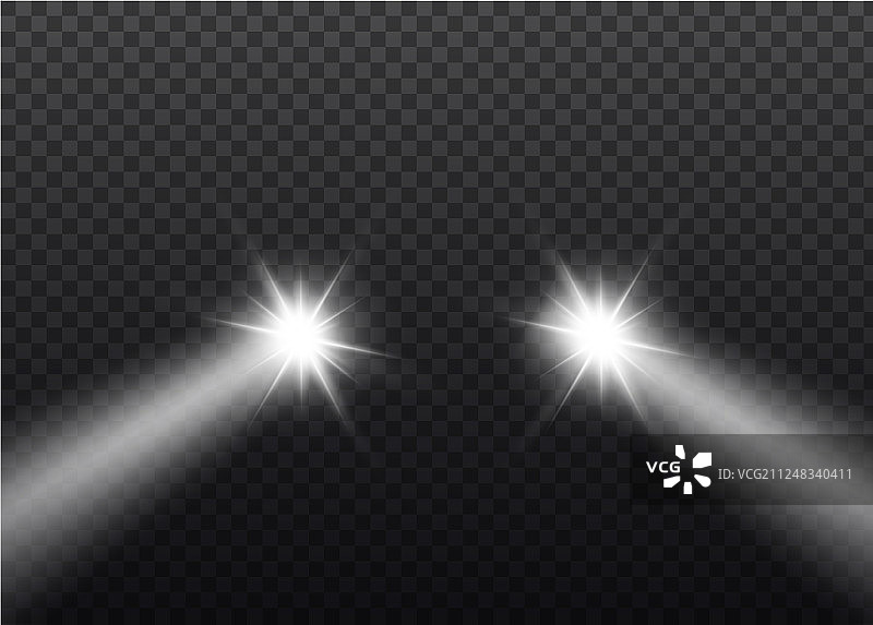 汽车前大灯照明图片素材