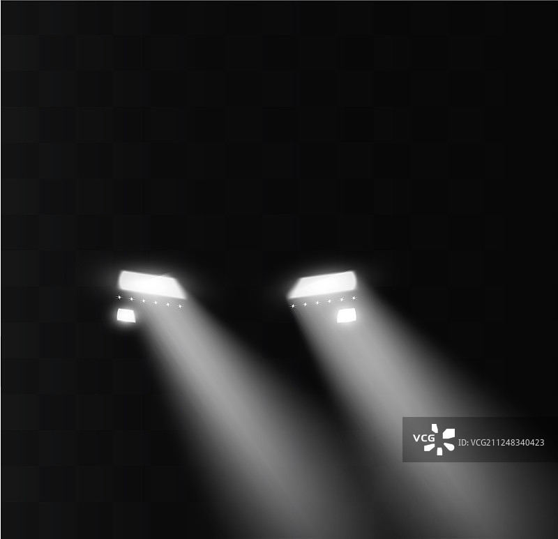 汽车前大灯照明图片素材