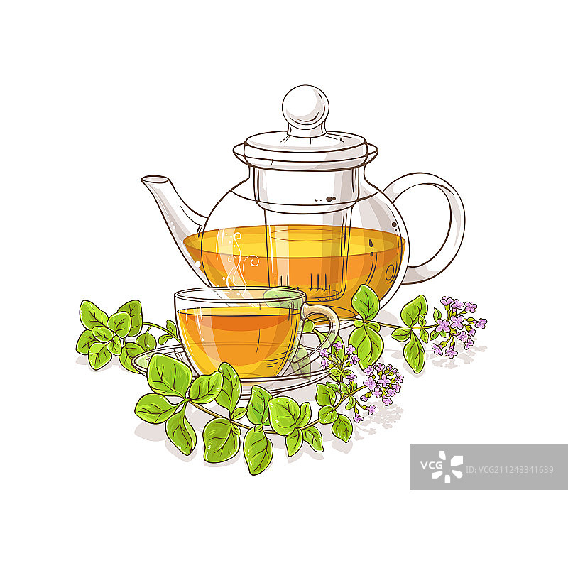 牛至茶图片素材