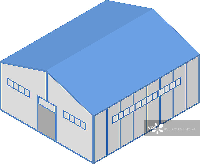 筒仓机库图标2.5D风格图片素材