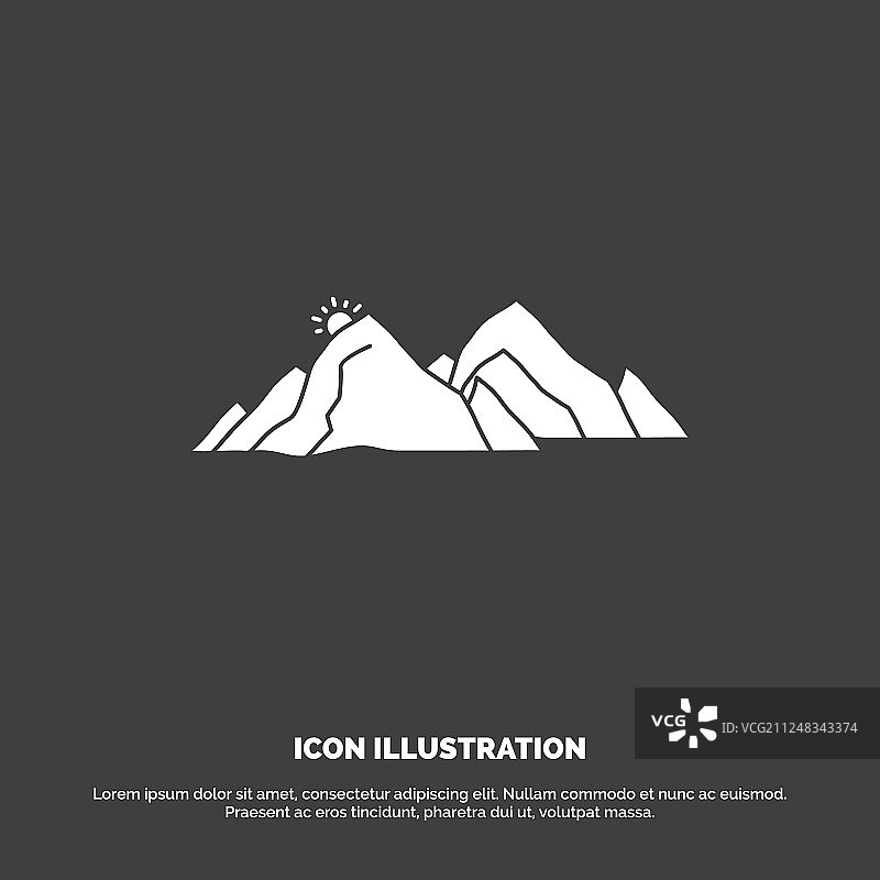 山景自然风光图标图片素材