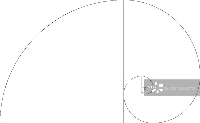 黄金比例分段线框图片素材
