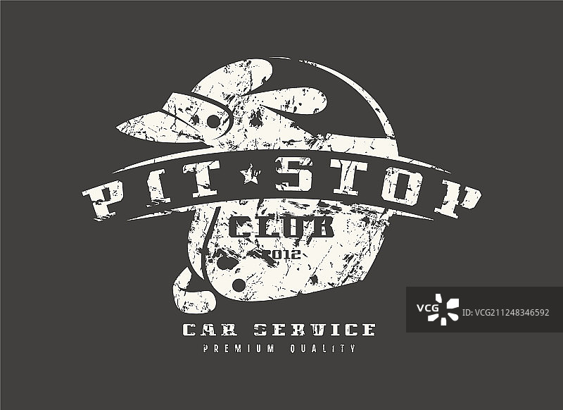具有磨损纹理的汽车维修站标志图片素材