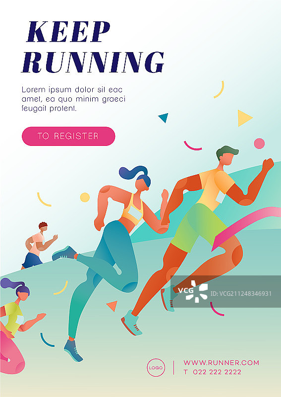 马拉松跑步海报图片素材
