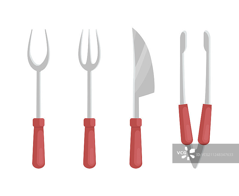 烧烤餐具套装图片素材