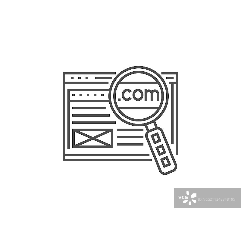 域名线条图标图片素材