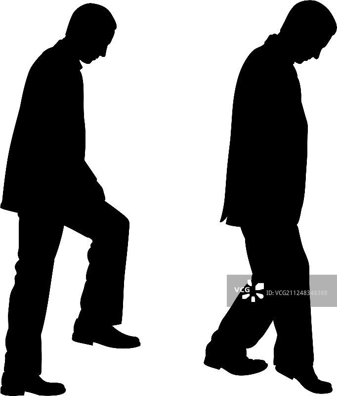 攀登楼梯的人们剪影图片素材