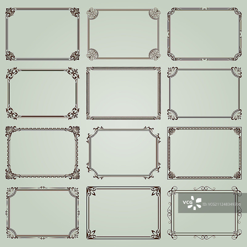 复古风格装饰画框素材图片素材