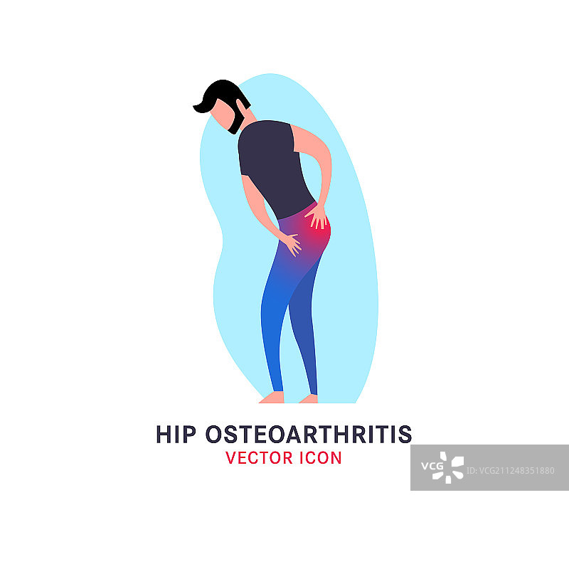 髋关节骨关节炎图标图片素材