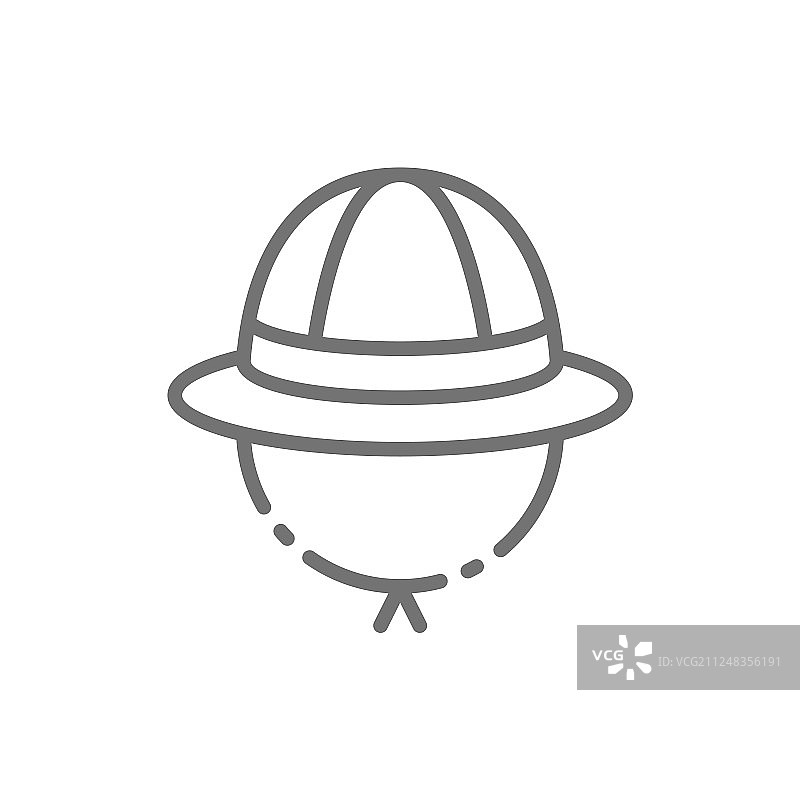 遮阳帽线条图标图片素材