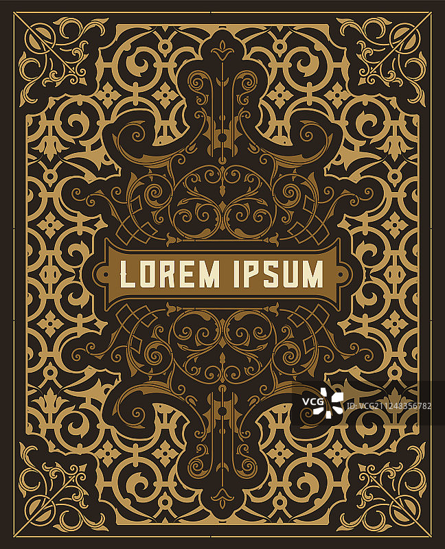 带有花卉细节的巴洛克风格复古卡片图片素材