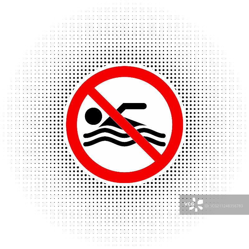 禁止游泳标志图片素材
