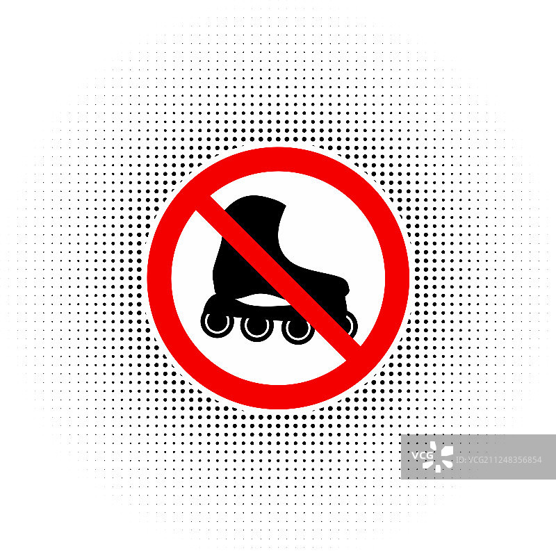 禁止轮滑标志图片素材