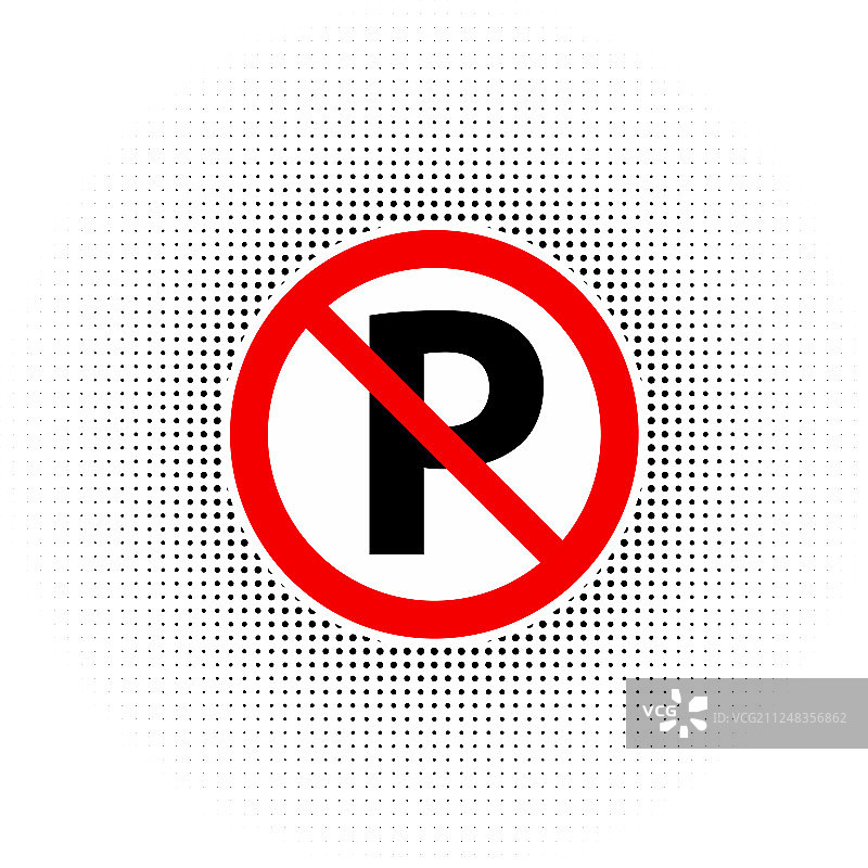 禁止停车标志图片素材