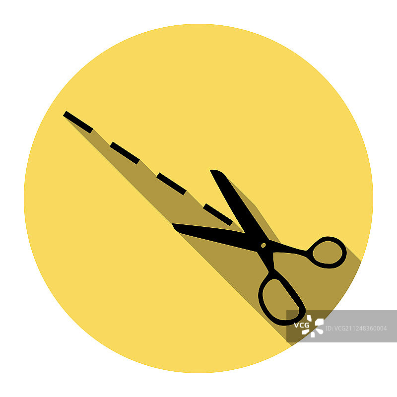黑色剪刀符号图片素材