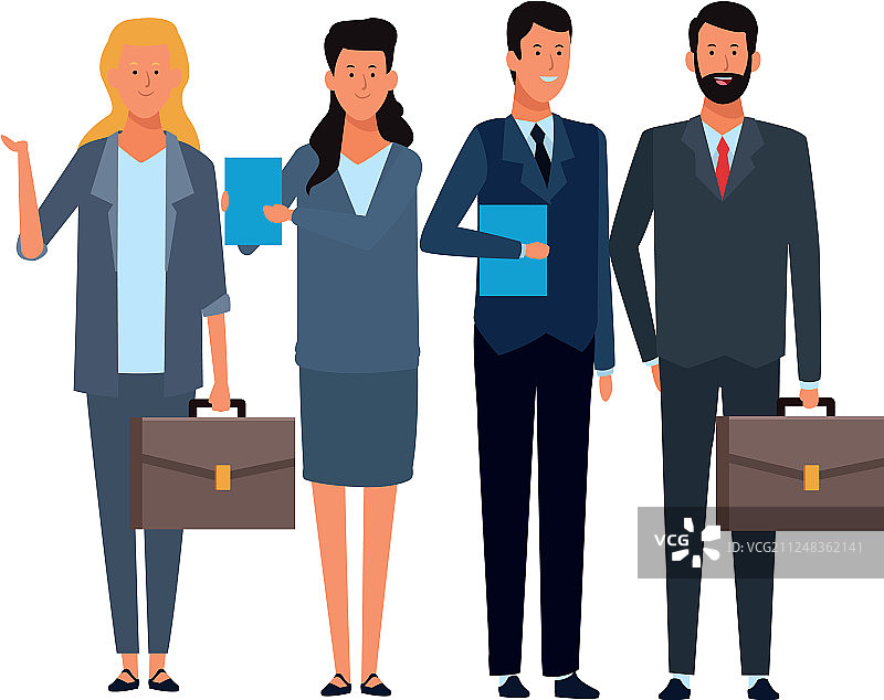 商务人士卡通头像图片素材