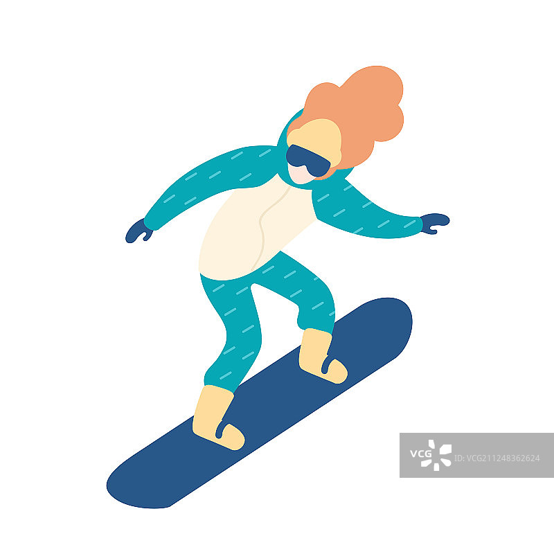 穿滑雪服滑雪的女人图片素材