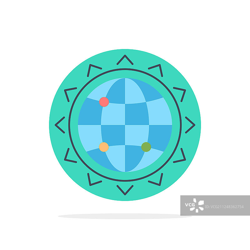 地球仪SEO商业优化扁平化设计图片素材