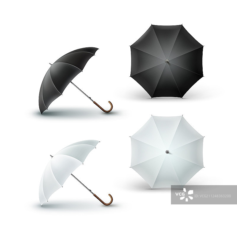 黑白打开的雨伞遮阳伞素材图片素材