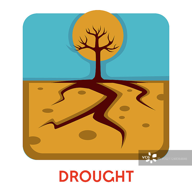 干旱自然灾害炎热天气下的干旱土地图片素材