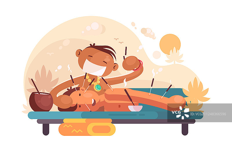 医生正在进行针灸图片素材