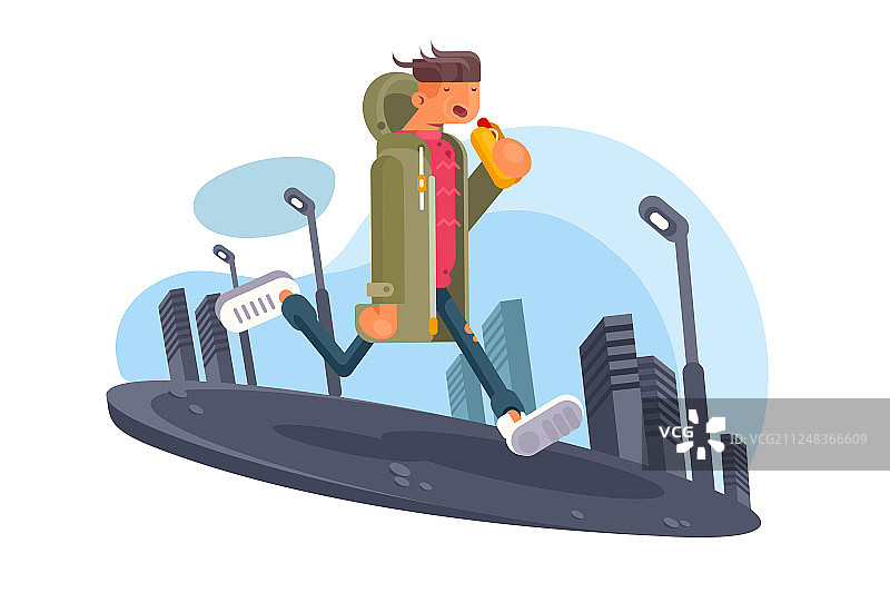 城市中行走的男人图片素材