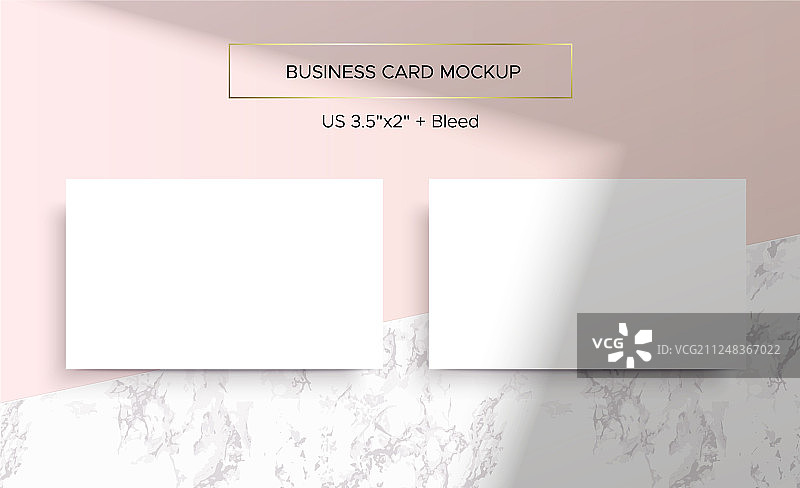 商务名片模型顶部光照阴影叠加图片素材