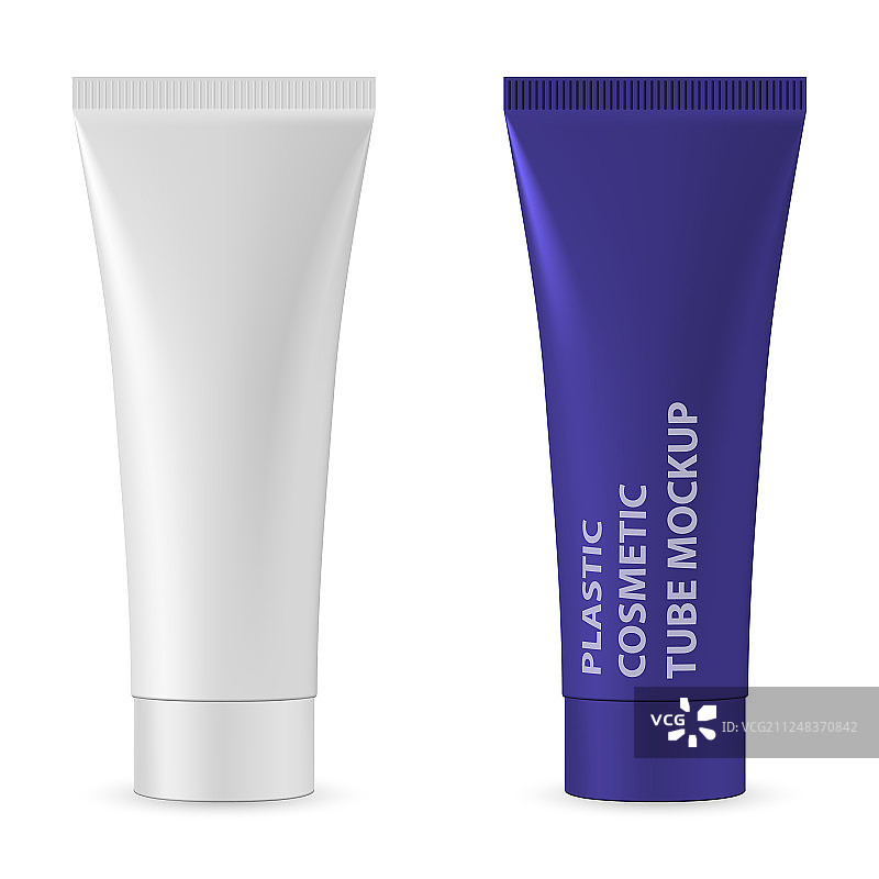 白色逼真化妆品塑料软管图片素材