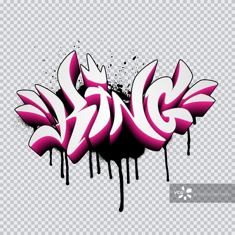 涂鸦风格的铭文国王图片素材