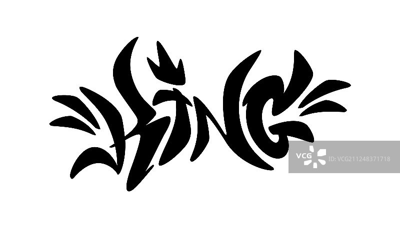 涂鸦风格的铭文国王图片素材